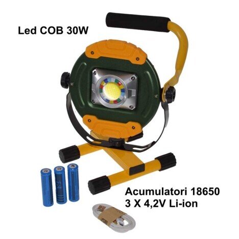 Lampa de Lucru W821 LED COB 30W cu Suport